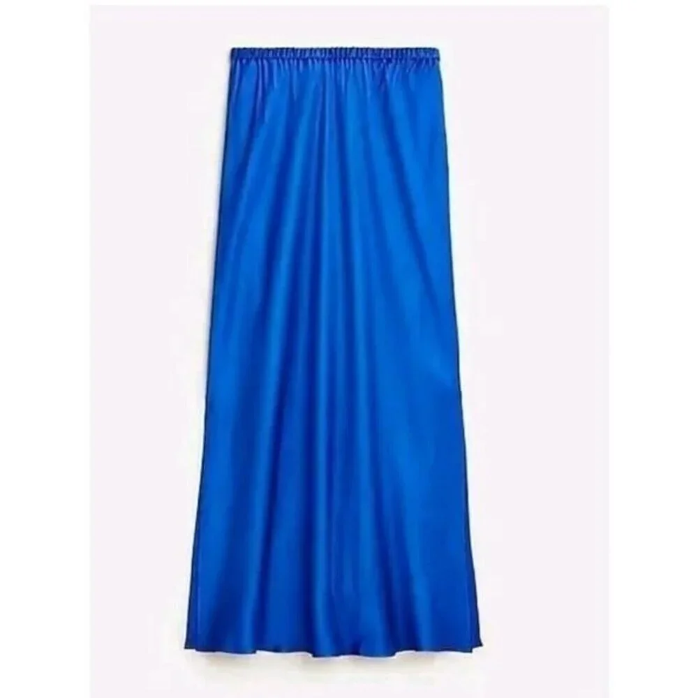 NWT J.Crew Collection Amber Top & Side-slit Skirt in Tanzanite Luster Crepe XS S